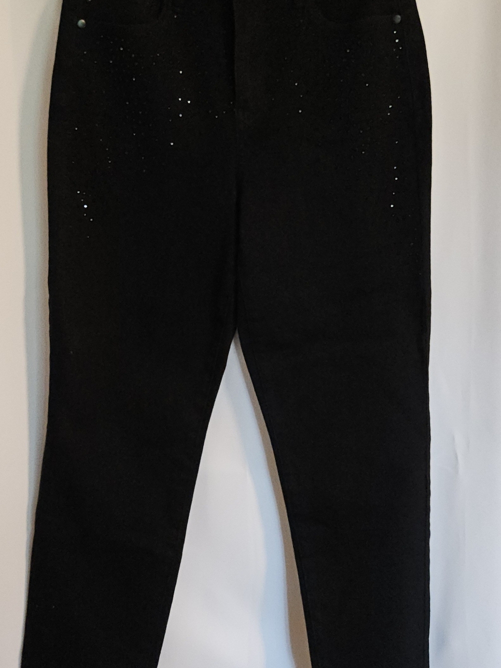 Judy Blue Black Skinny Jeans with Subtle Rhinestones